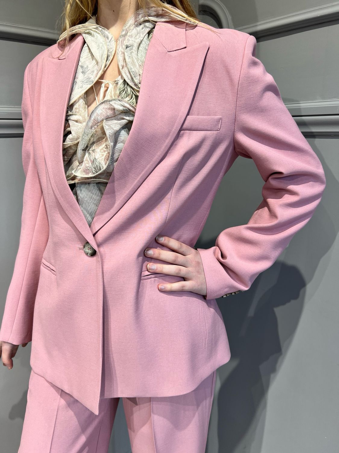 VICOLO - giacca un petto avvitata TD0073 - rosa