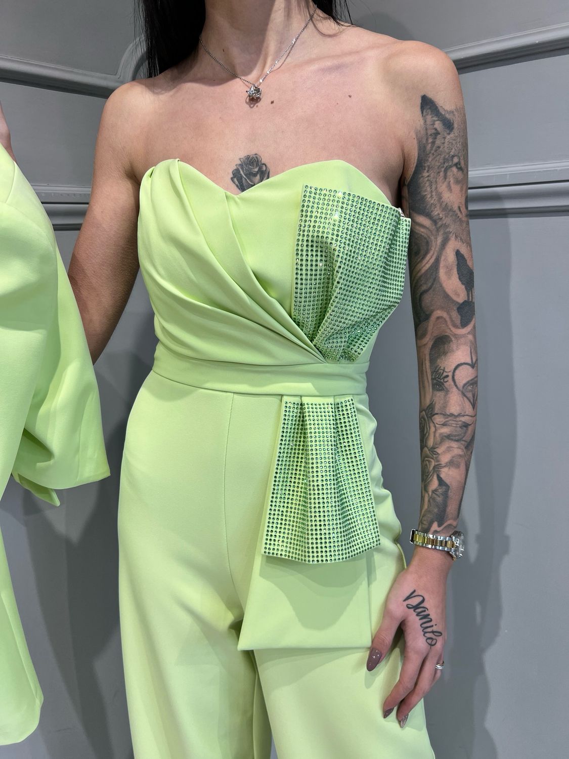 SILENCE LIMITED - tuta Candy strass Tut652 - lime