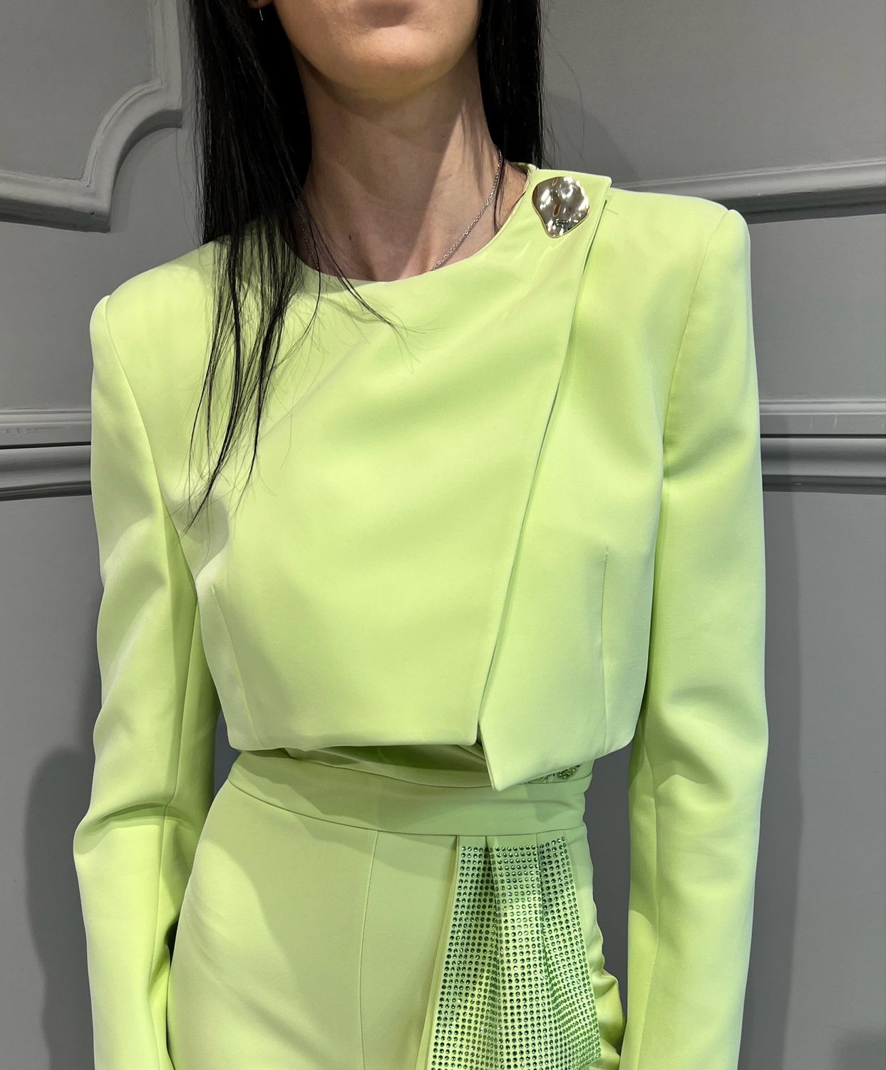 SILENCE LIMITED - metals crop blazer SD5051 - lime