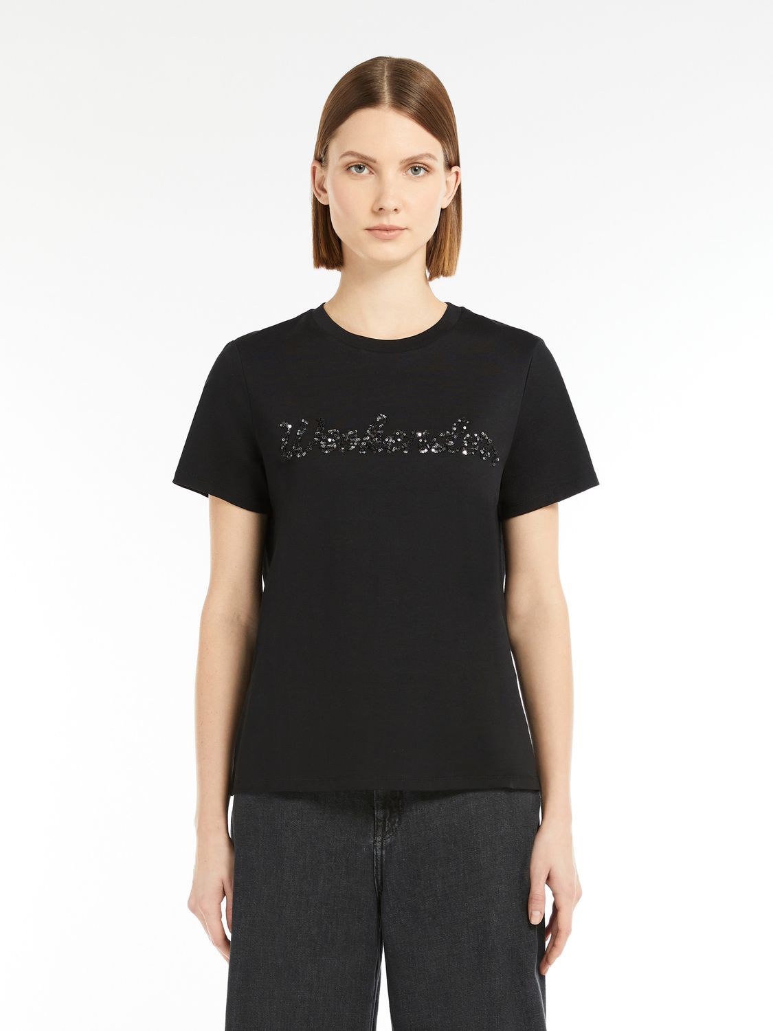 WEEKEND MAX MARA T-shirt in jersey di cotone Codice prodotto:  5971055106004 - VELLO Nero