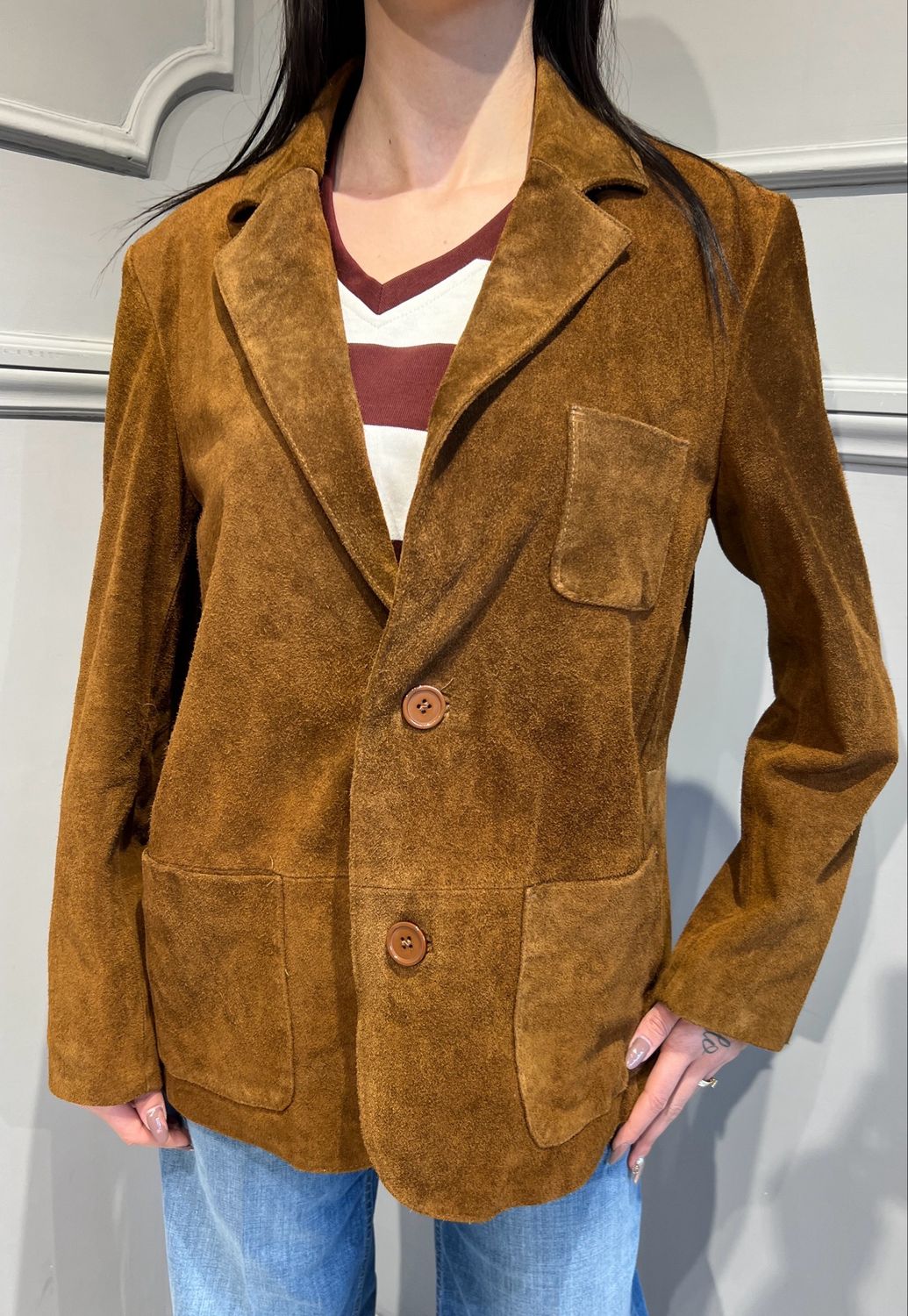 VICOLO - giacca in renna TD0099 - cuoio