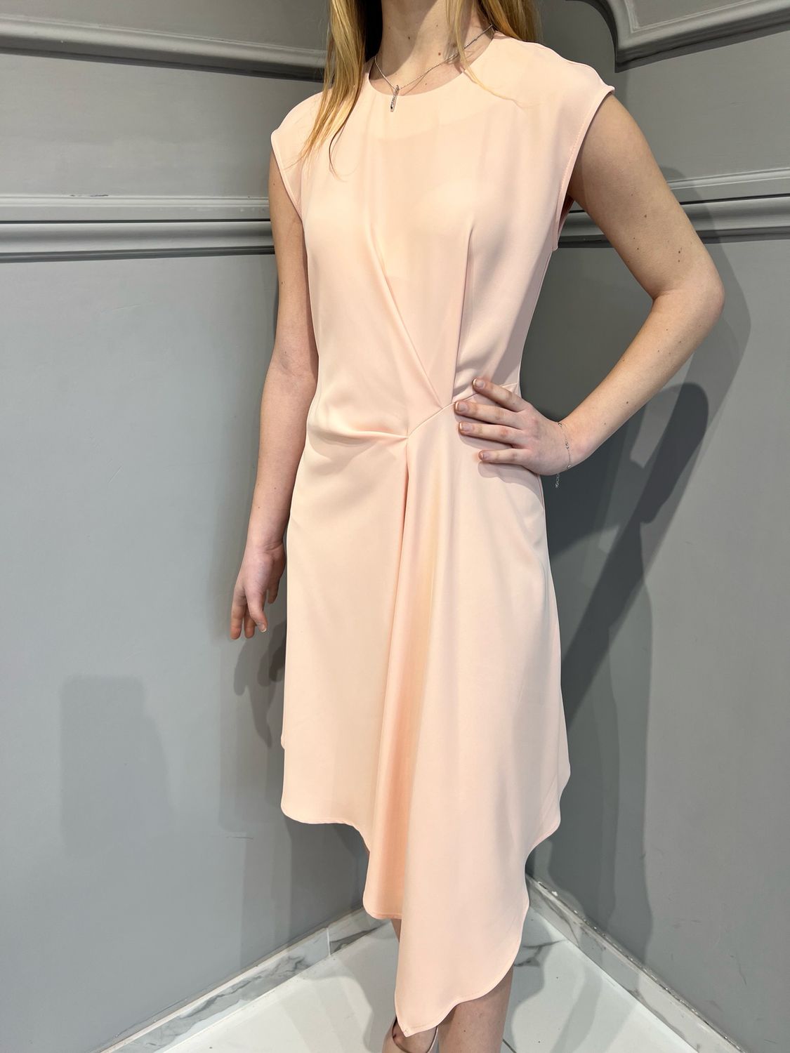 HAVE ONE - abito con drappeggio AFS-N027 - cipria HAVE ONE - abito con drappeggio AFS-N027 - cipria