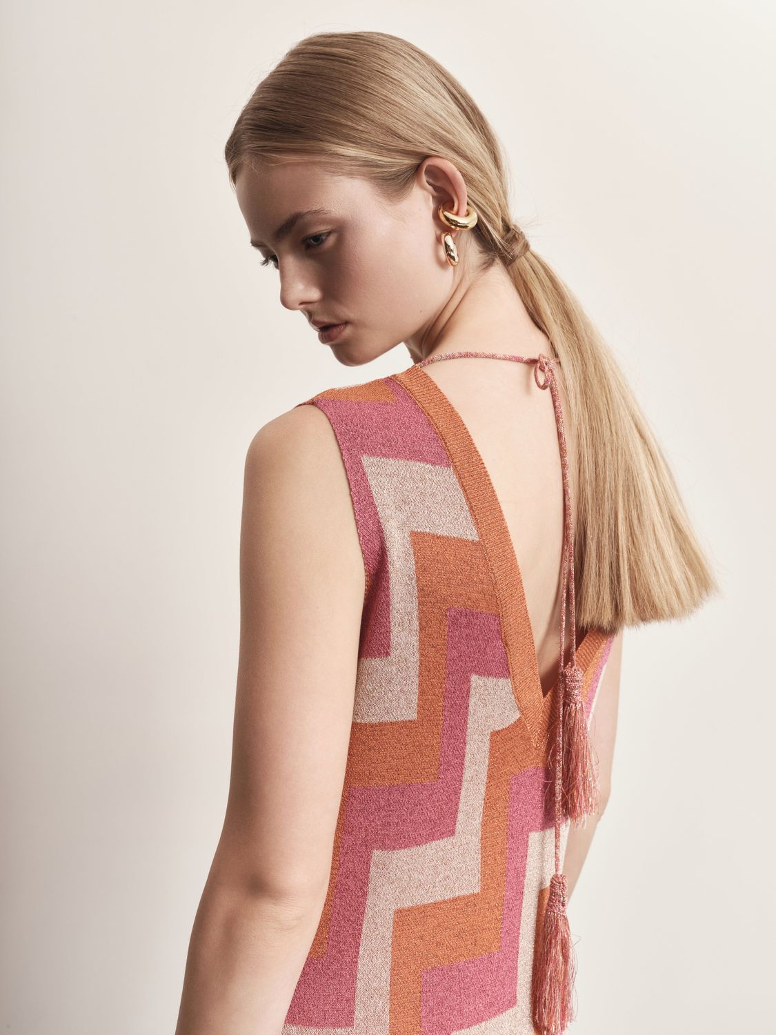 Abito AKEP jacquard con dettagli lurex VSKD09063_VARIANTE 1_XS