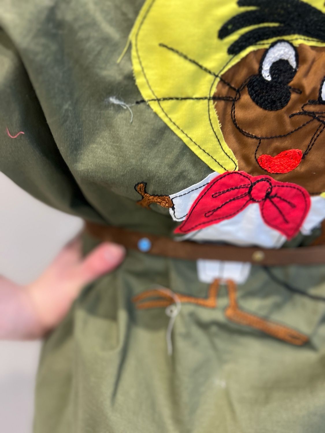 MOTEL - giacca sahariana in cotone popeline con Speedy gonzales 36521G - verde MOTEL - giacca sahariana in cotone popeline con Speedy gonzales 36521G - verde