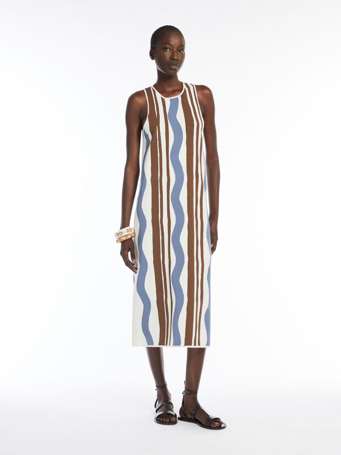 Max Mara WEEKEND - Abito in filato di viscosa fantasia LACCA - WE5321015206017 - Azzurro