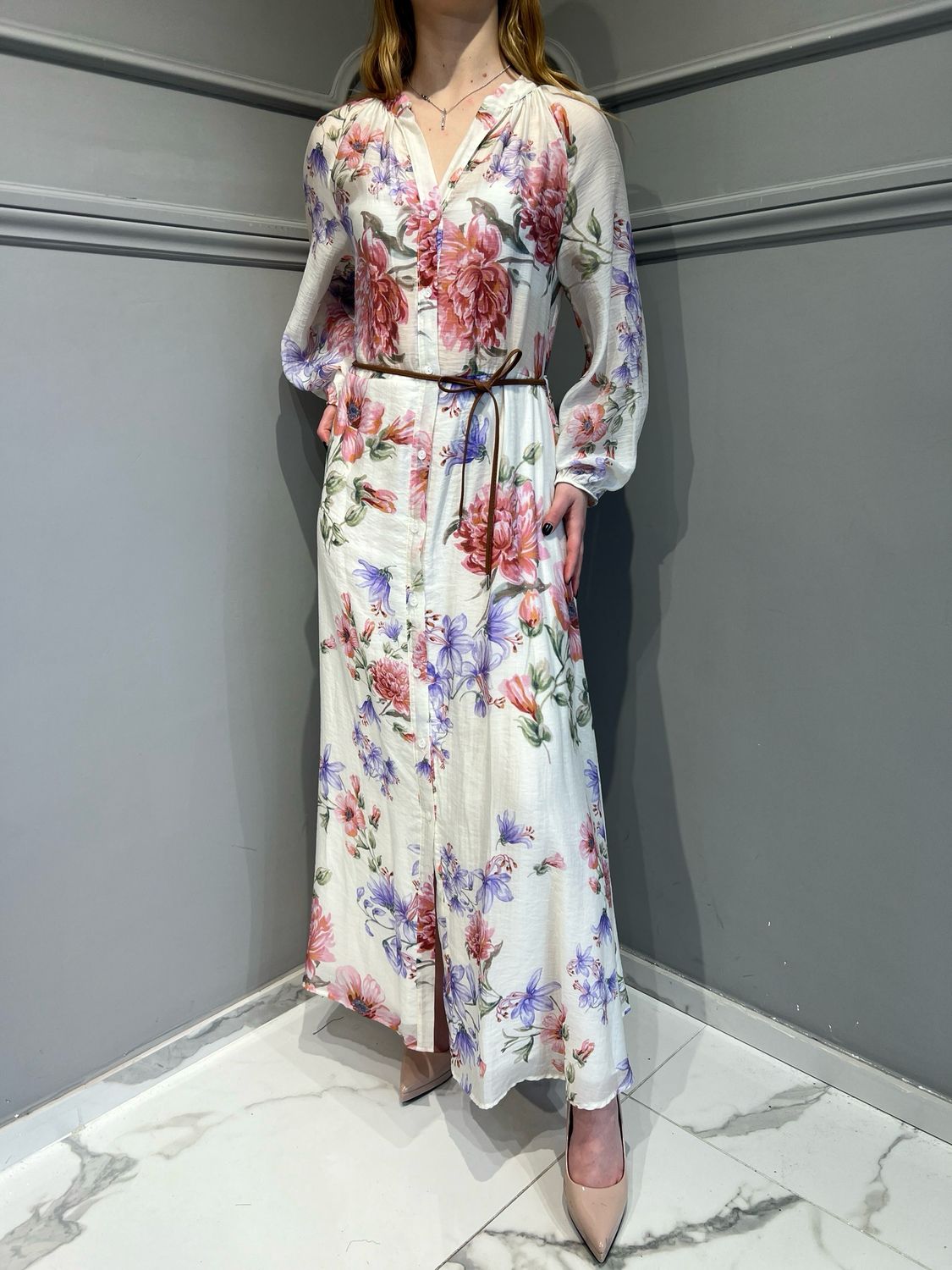 TENSIONE IN - abito chemisier S25AB24 - fantasia