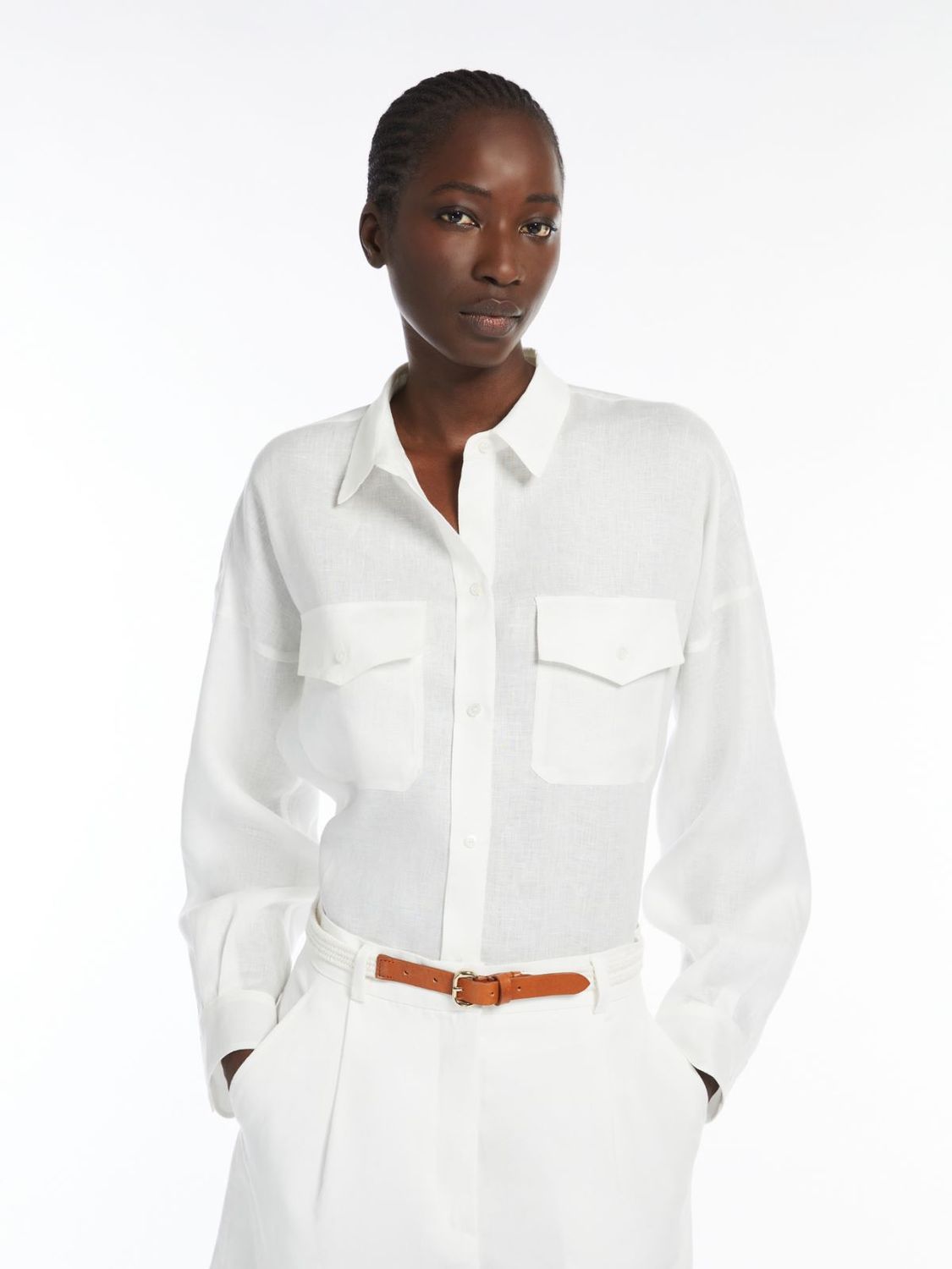 Max Mara WEEKEND - Camicia in lino leggero SPOLETO - WE5111045206001 - Bianco