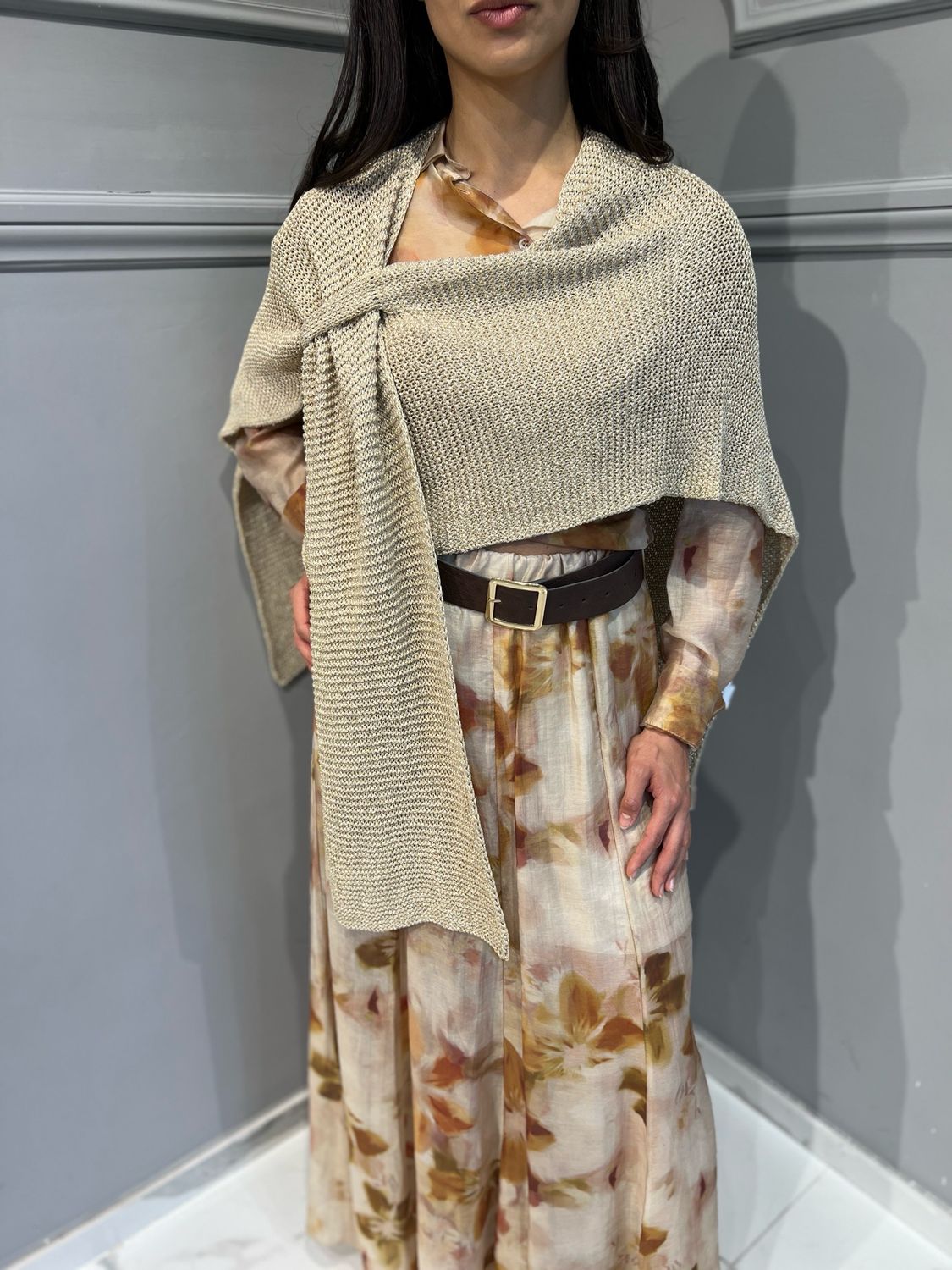 VICOLO - mantella con asola 77105D - oro