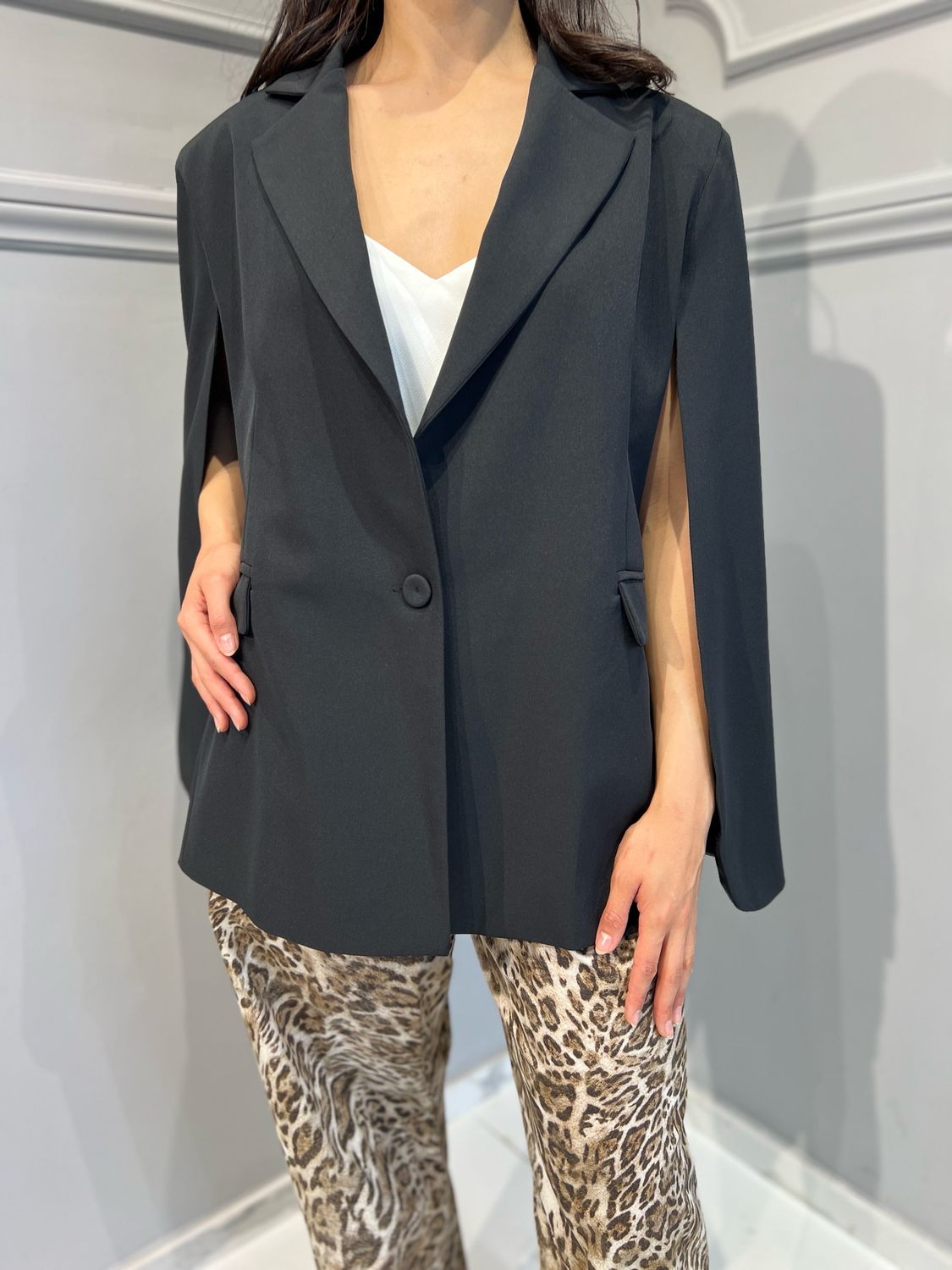 HAVE ONE - giacca mantella hfs-n092 - nero HAVE ONE - giacca mantella hfs-n092 - nero