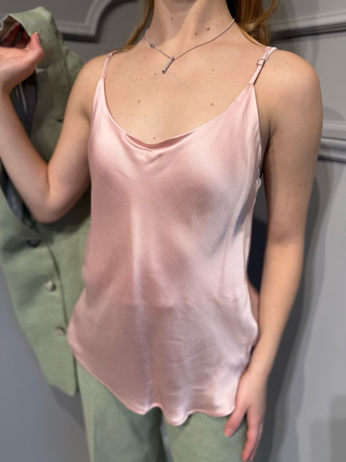 VICOLO - Top in satin TD1613 - rosa