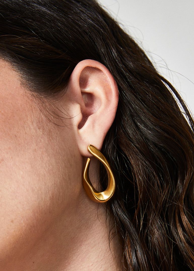 Nalì - ORECCHINI OVALI MEDI ACC.INO. ORO - EMOR1659