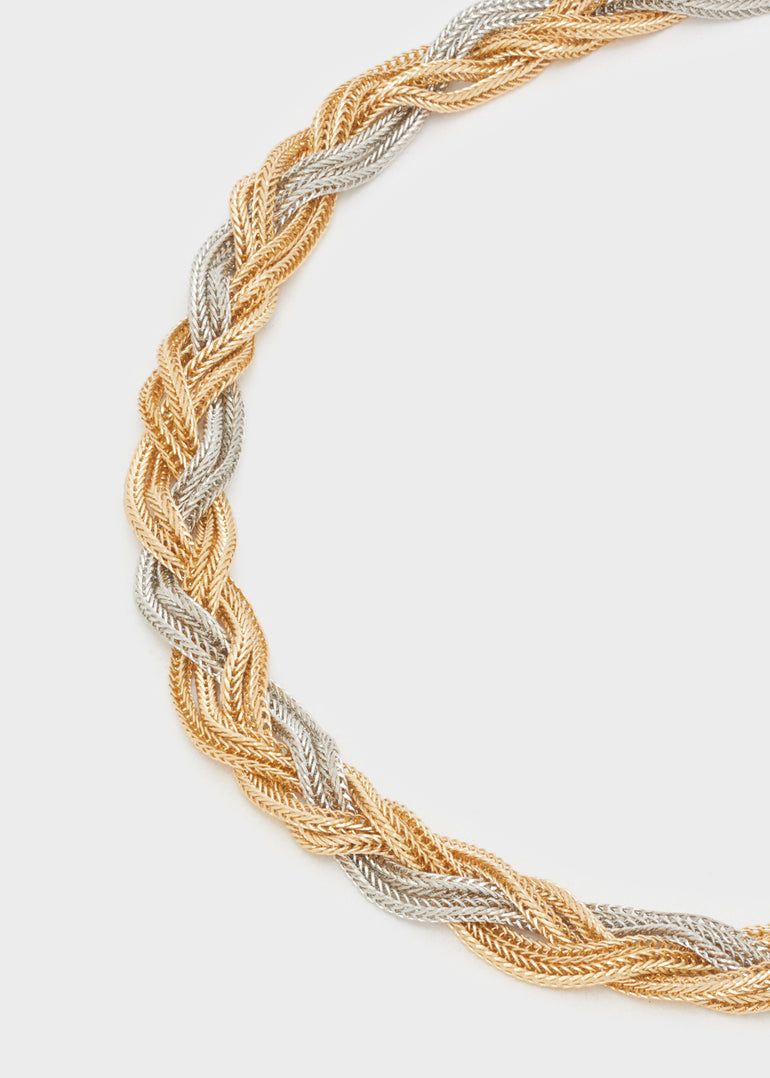 Nalì - COLLANA INTRECCIATA MEDIA ORO/ARGENTO - EMCL0922