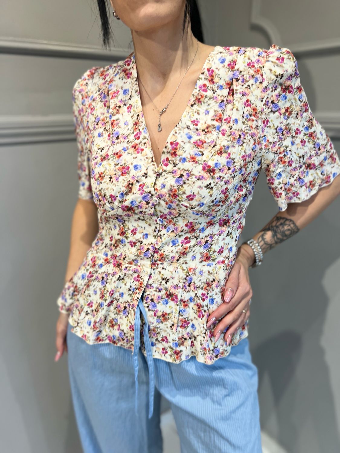 TENSIONE IN - camicia a maniche corte avvitata C50276AT - variante unica