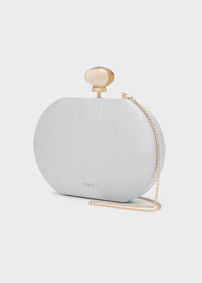 Nalì - CLUTCH IOLE TESSUTO WRINKLED Argento - ​LYPC0016