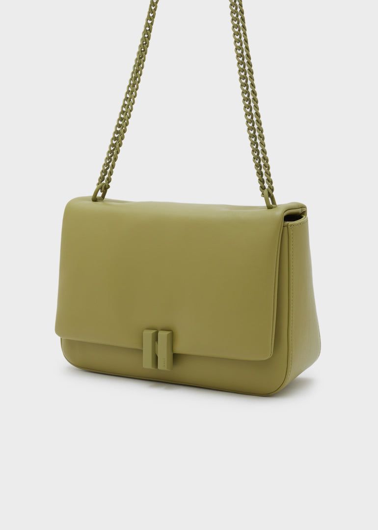 Nalì - BORSA LIBRA A TRACOLLA MONOCROME Verde - ​NSBS0010