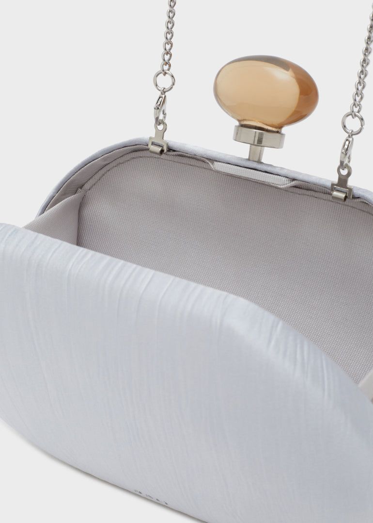 Nalì - CLUTCH IOLE TESSUTO WRINKLED Argento - ​LYPC0016