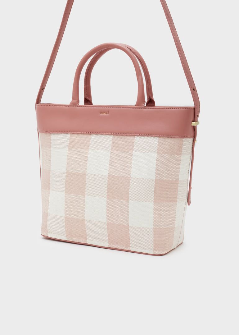 Nalì - BORSA VENUS A SPALLA VICHY Rosa - ​LDBS0119