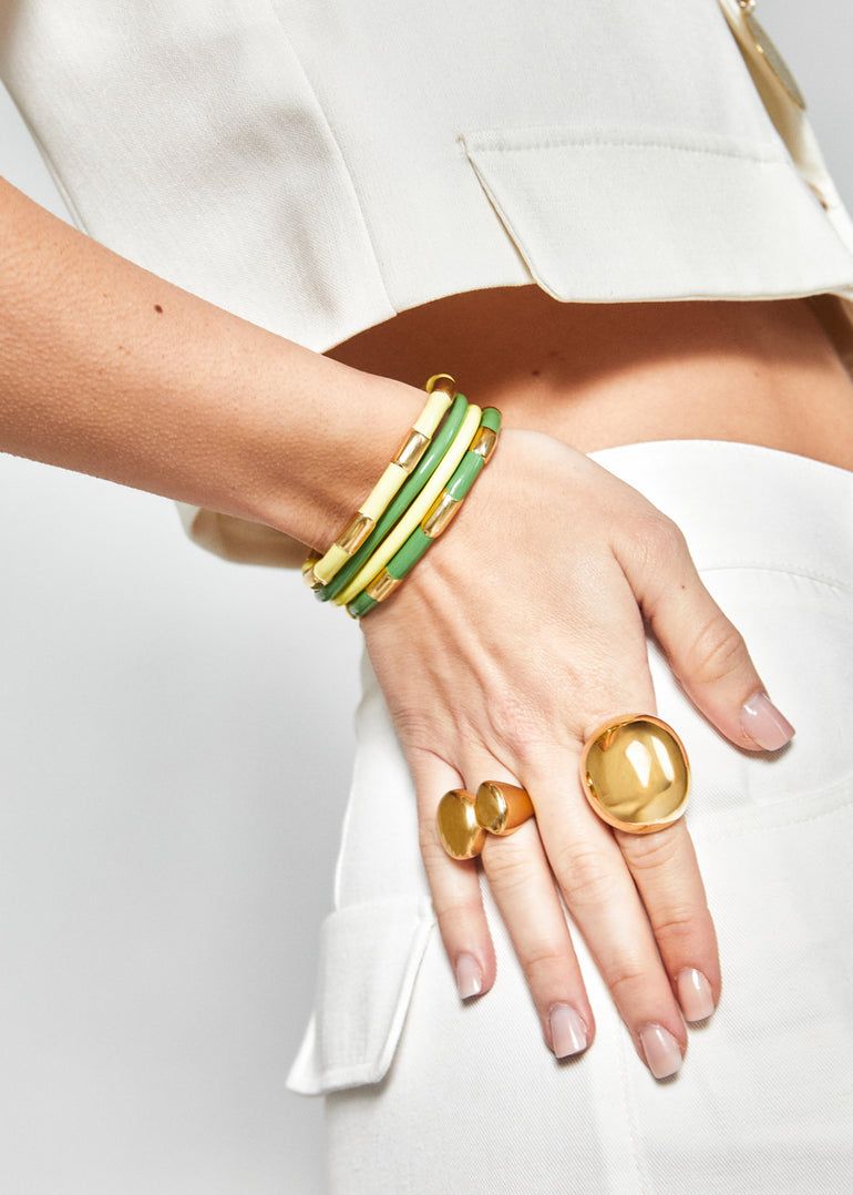 Nalì - BRACCIALE ECHO ACC.INOS. SMALTATO Giallo - LNBR0012