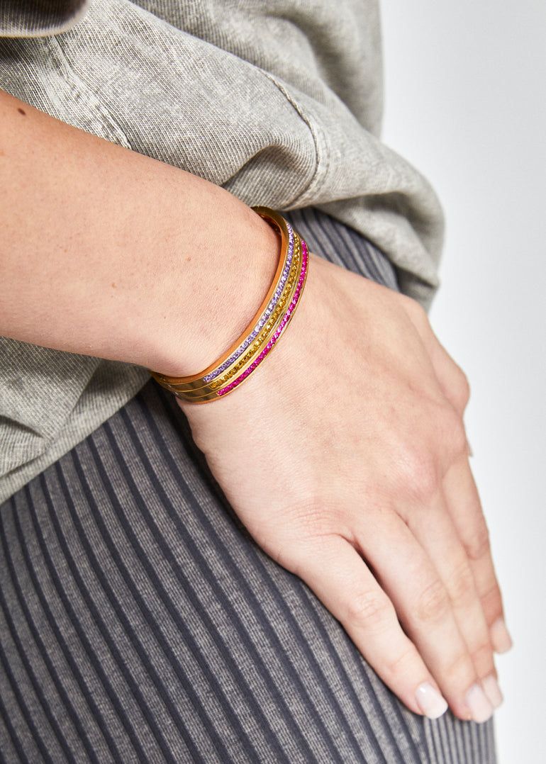 Nalì- BRACCIALE KAMY PIETRE ACC.INO. Fucsia - EMBR0347
