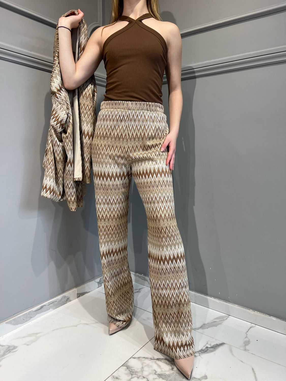 HAVE ONE - pantalone a fantasia PM-N482 - variante unica
