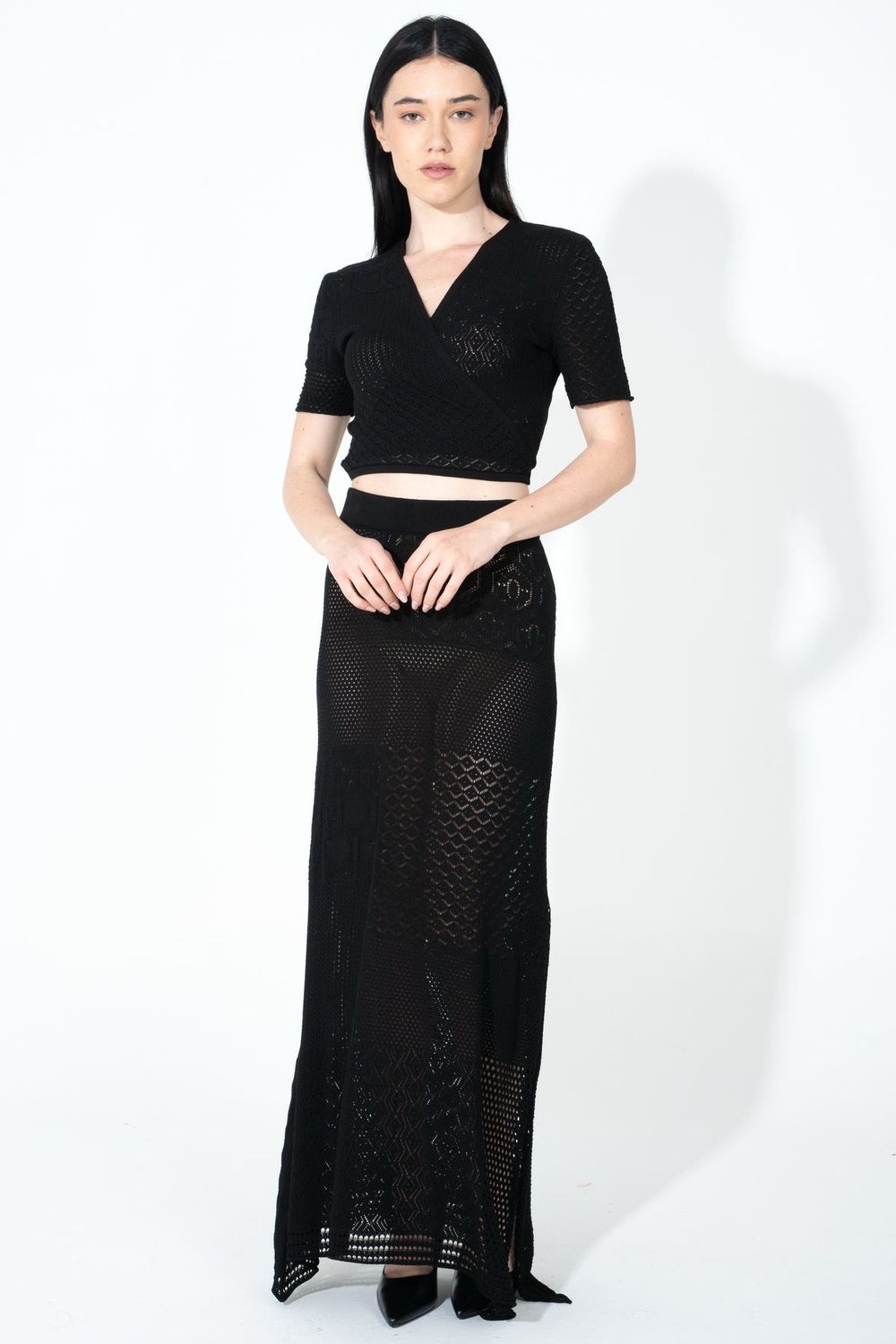 AKEP - COPRISPALLE INCROCIATO IN PUNTO PIZZO nero  SKU: 36217-M-4902