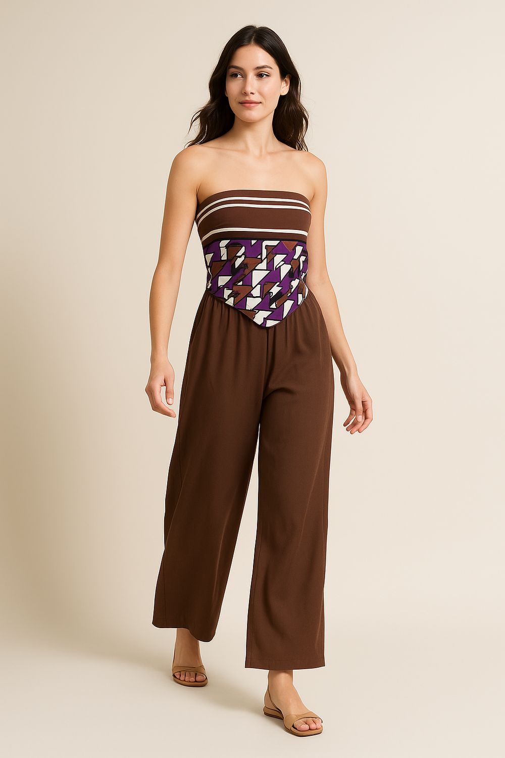 TENSIONE IN - top a fascia a triangolo con arricciatura dietro ss251235