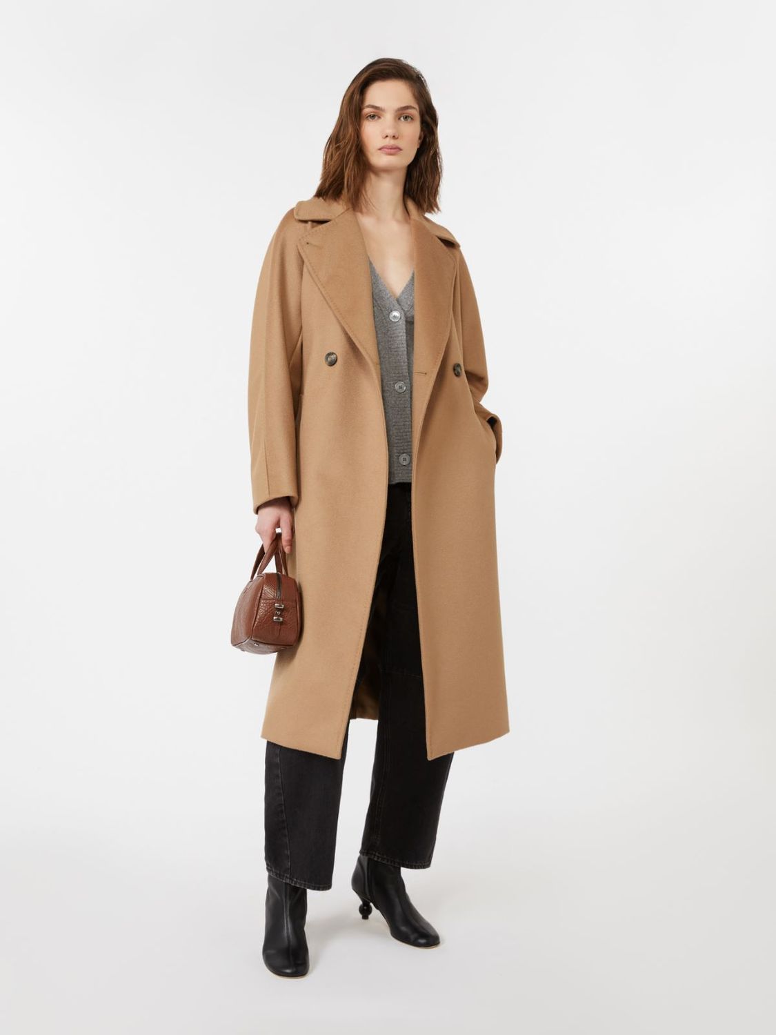 Max Mara WEEKEND - Cappotto midi doppiopetto in lana RESINA WE5016105206006 - CAMMELLO