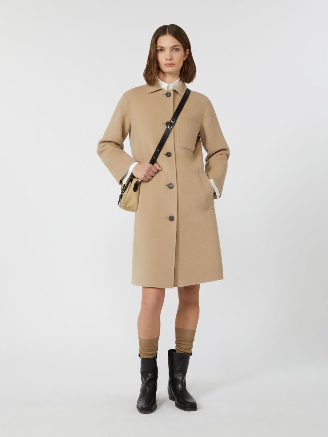 Max Mara WEEKEND - Cappotto monopetto in lana ZENONE WE5016015106086 - BEIGE