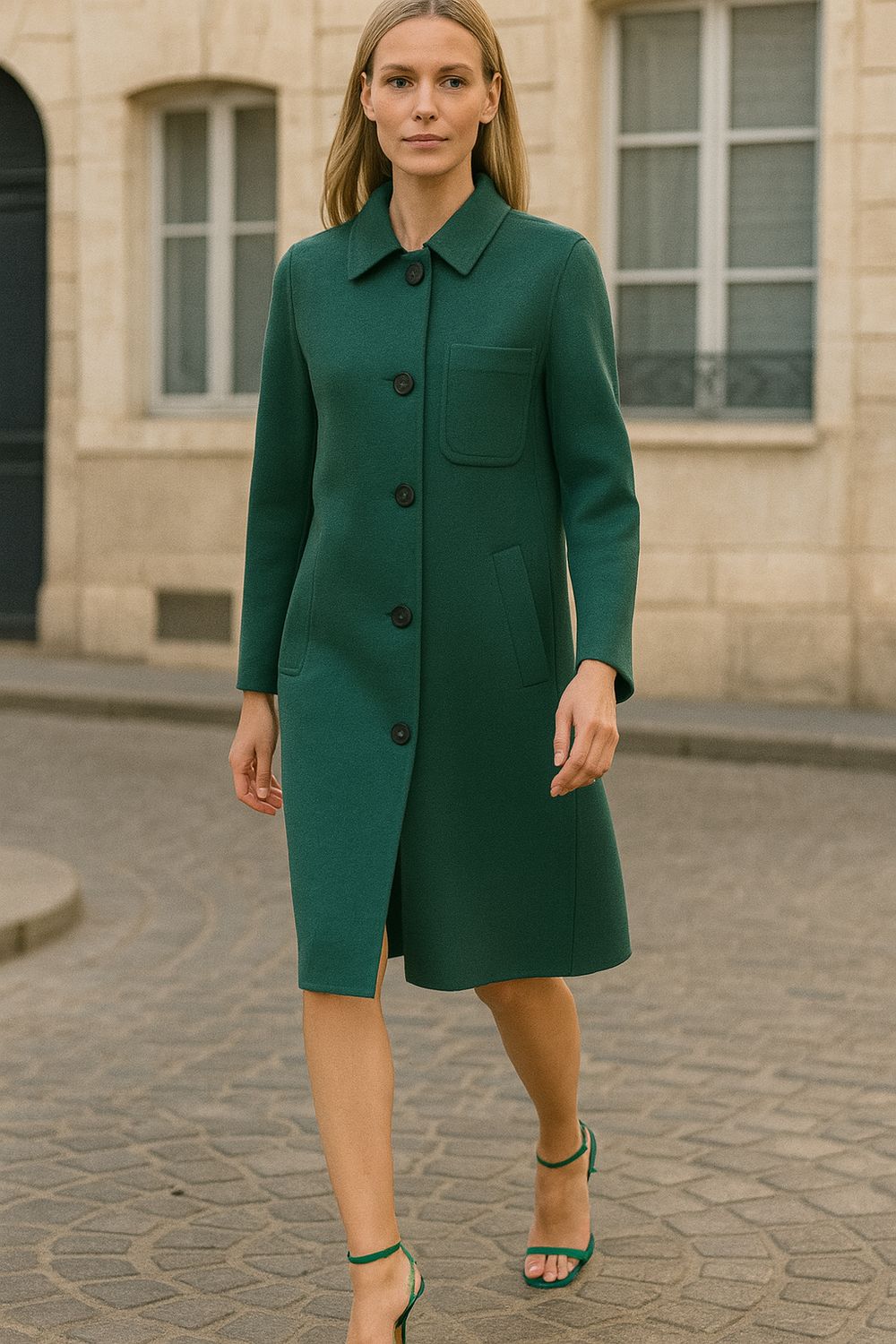 MAX MARA Weekend - Cappotto monopetto in lana ZENONE WE5016015106086 - Verde Laguna