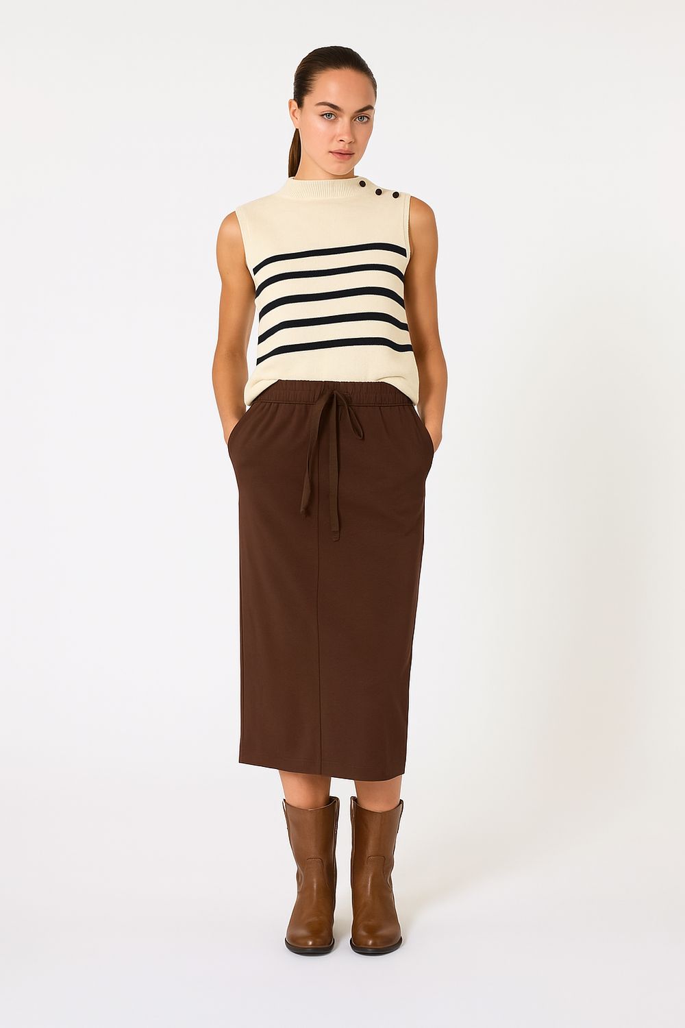 MAX MARA WEEKEND - MAX MARA WEEKEND- gonna in Jersey punto Milano GERARD - moro