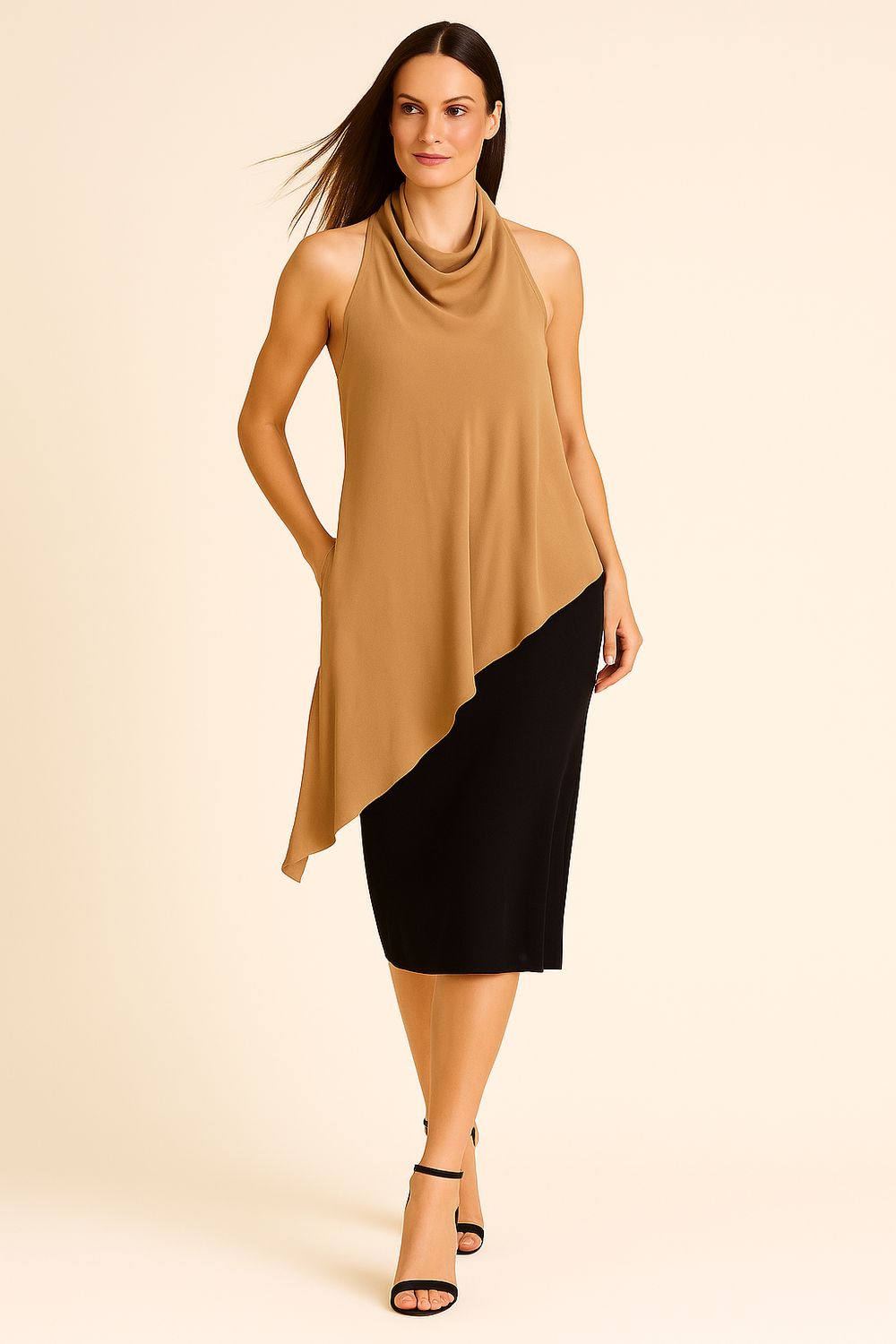 TENSIONE IN - top in viscosa a punta scollo americana E144T05Q - bordeaux