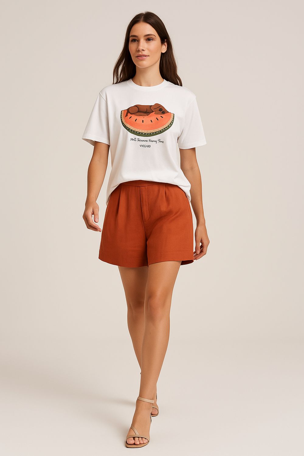 VICOLO - t-shirt con strass  RD1093 - bianco