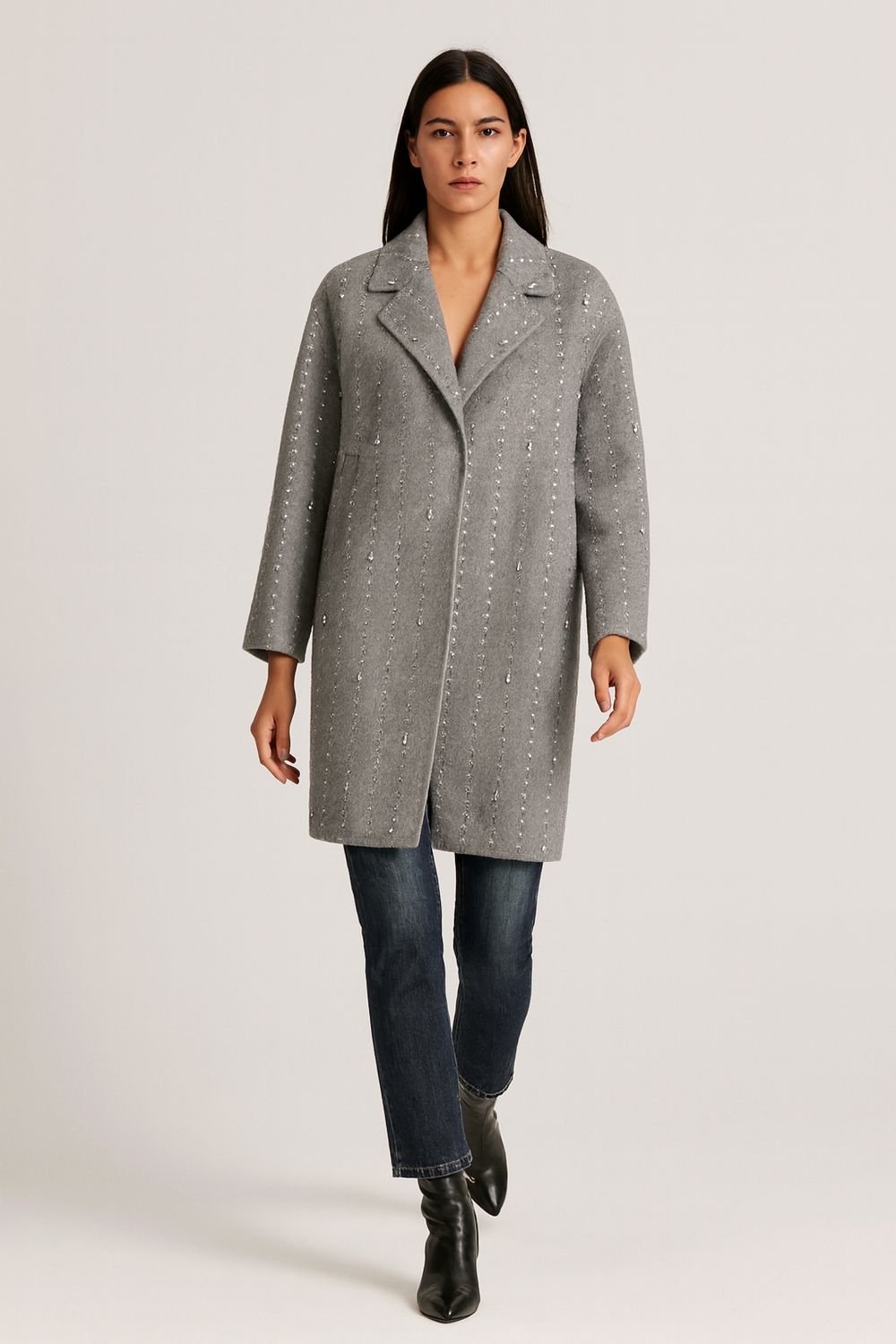 VICOLO - Cappotto Outdoor avvitato con pietre TF0033 - Grigio