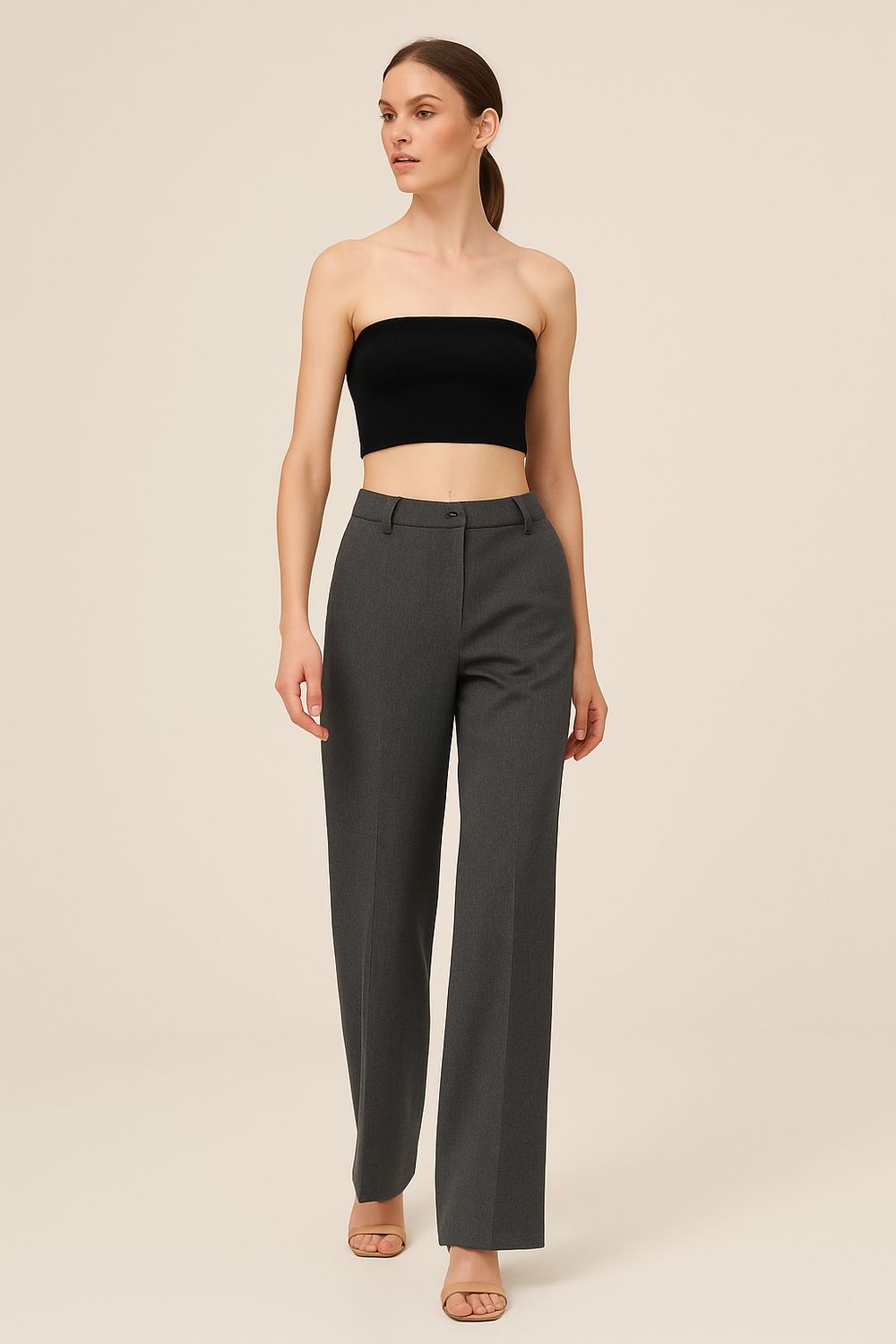 HAVE ONE - pantalone a palazzo elasticizzato PGE-P068