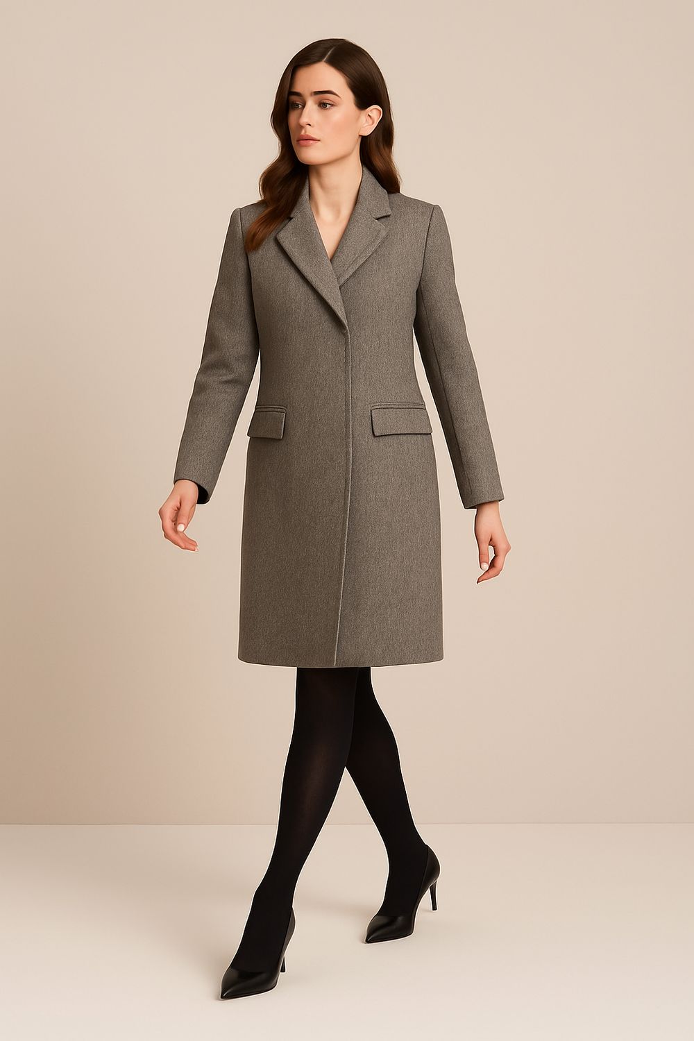 VICOLO - cappotto hand Made avvitato TF0073 - Tortora