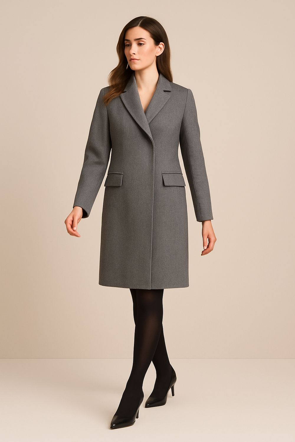 VICOLO - cappotto hand Made avvitato TF0073 - grigio