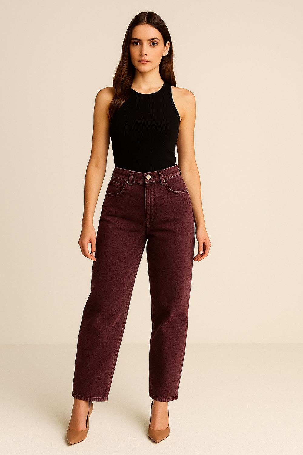 VICOLO - jeans MIA DF5109 - bordeaux