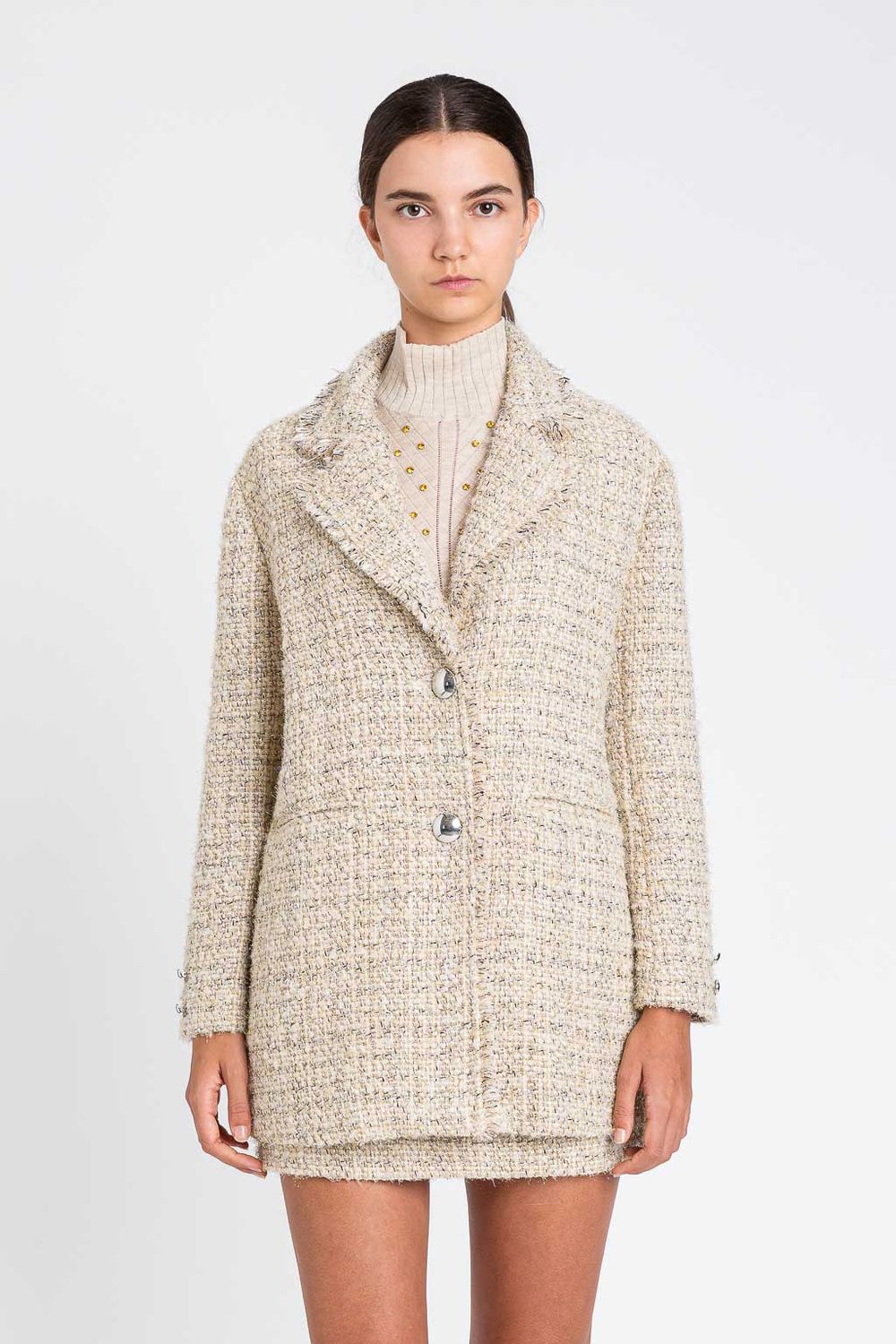 TWINSET ACTITUDE - Cappotto 252AP2170 - Shiny Bouclé