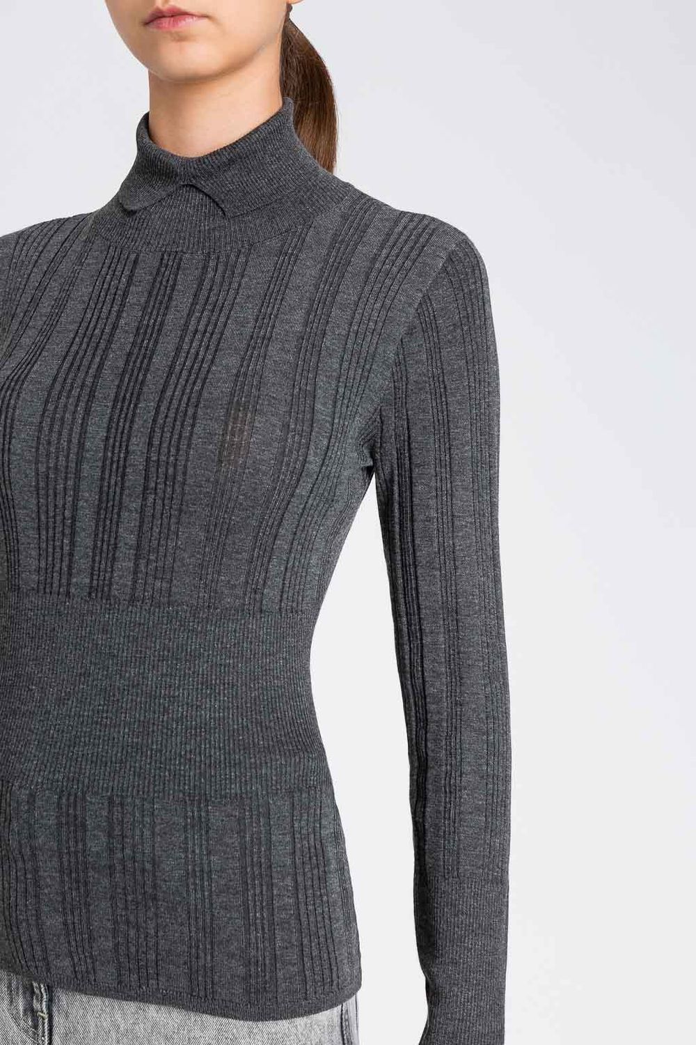TWINSET ACTITUDE - Maglia a lupetto 252AP3021 - grigio