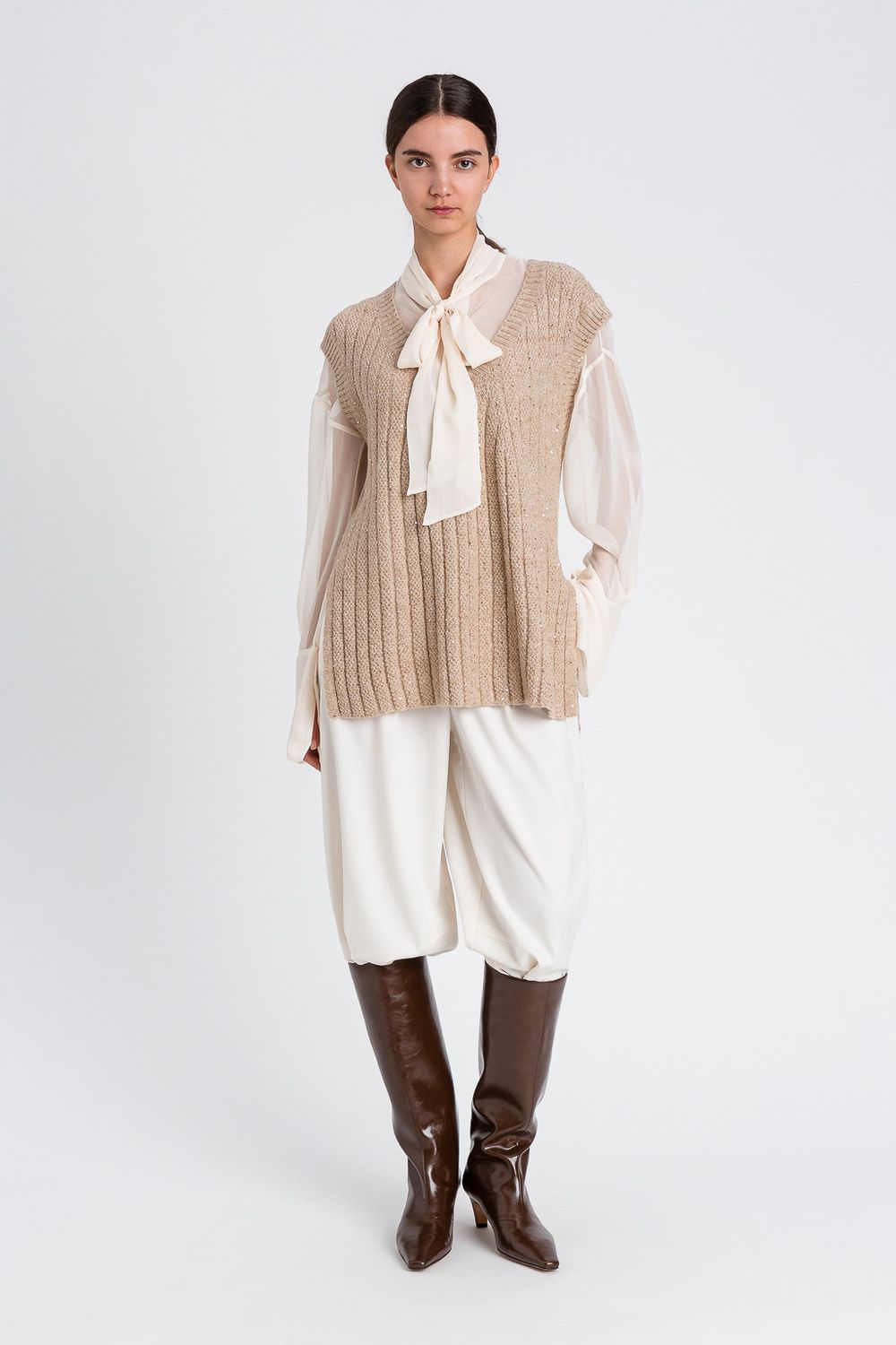 TWINSET ACTITUDE - Gilet 252AT3152 - Cammello TWINSET ACTITUDE - Gilet 252AT3152 - Cammello