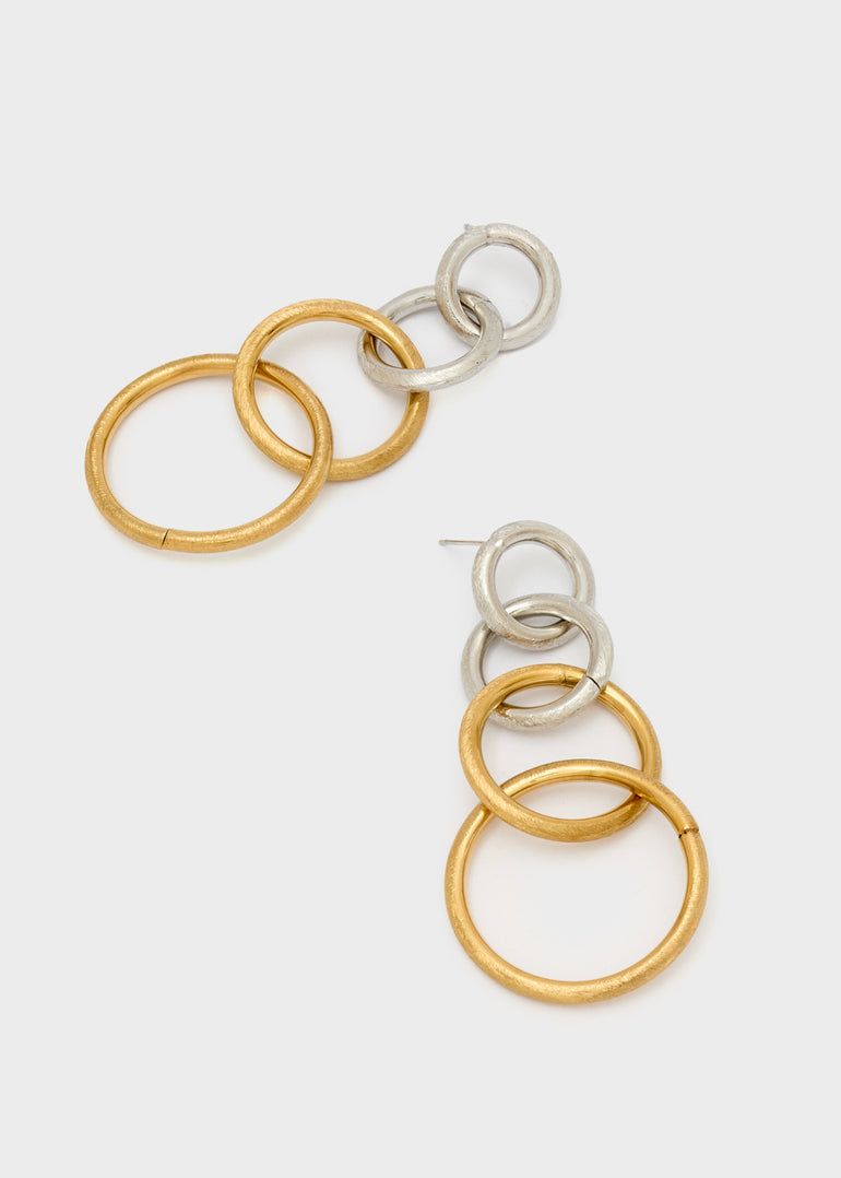 Nalì - Orecchini inanellati acc.ino. pla. Sku: LNOR0080  - ORO 18