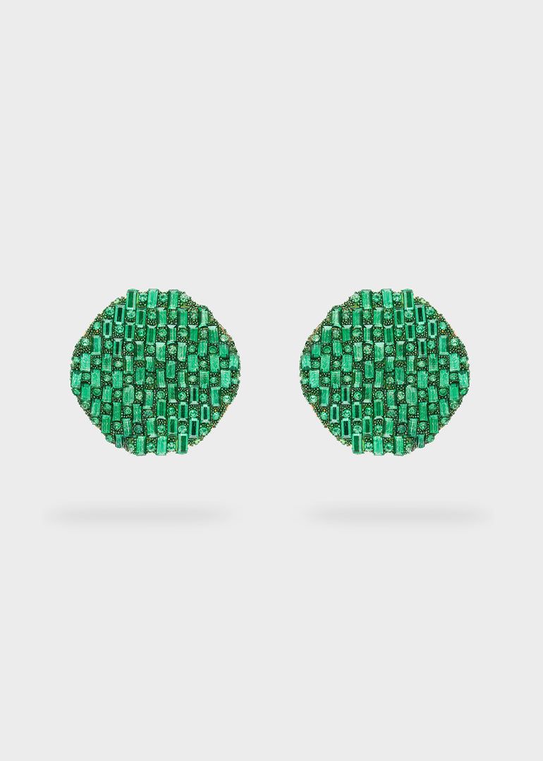NALI' - ORECCHINI ELIS FLAT PIETRE Sku: EMOR1712 - Verde