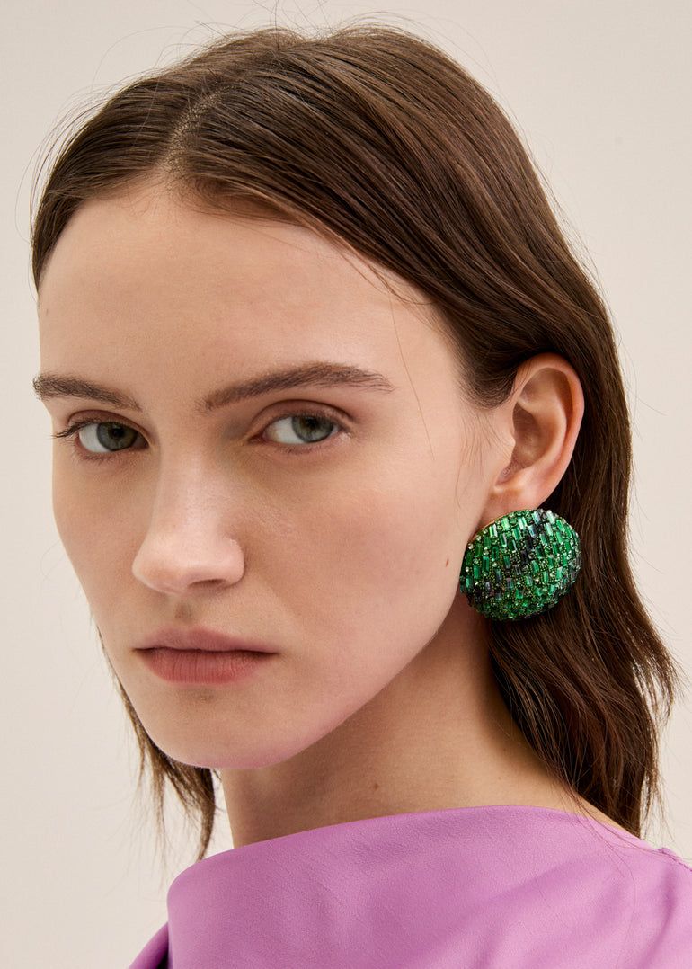 ORECCHINI ELIS CLIP+PIN PIETRE Sku: EMOR1709 - verde