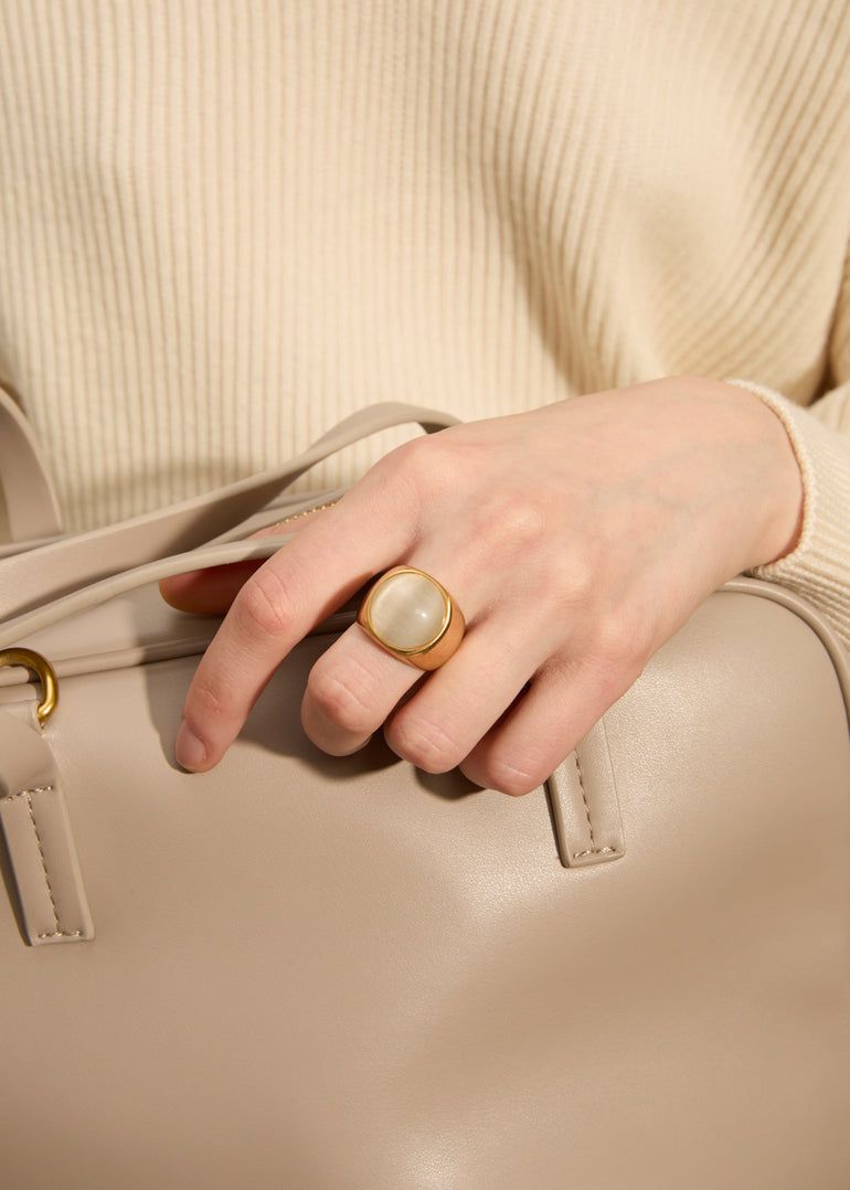 NALIì - ANELLO MINA OVER ACC.INO. ORO PIETRA Sku: EMAN0413