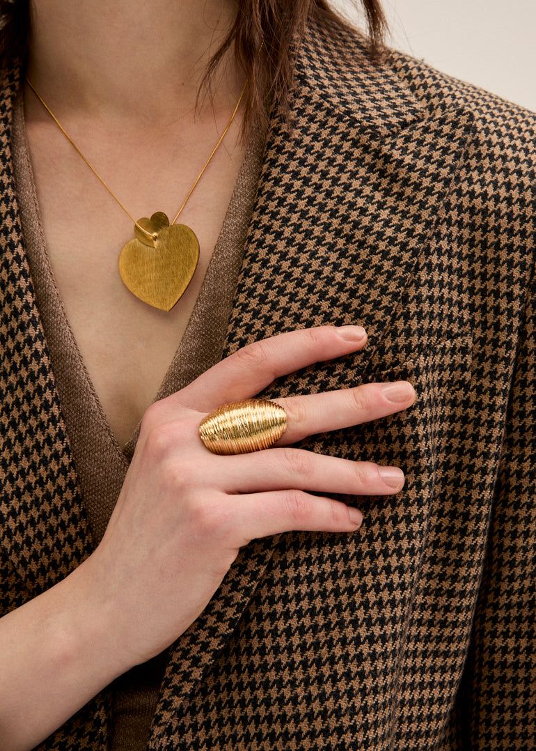 NALì - ANELLO OVERSIZE RIGATO ORO Sku: EMAN0406