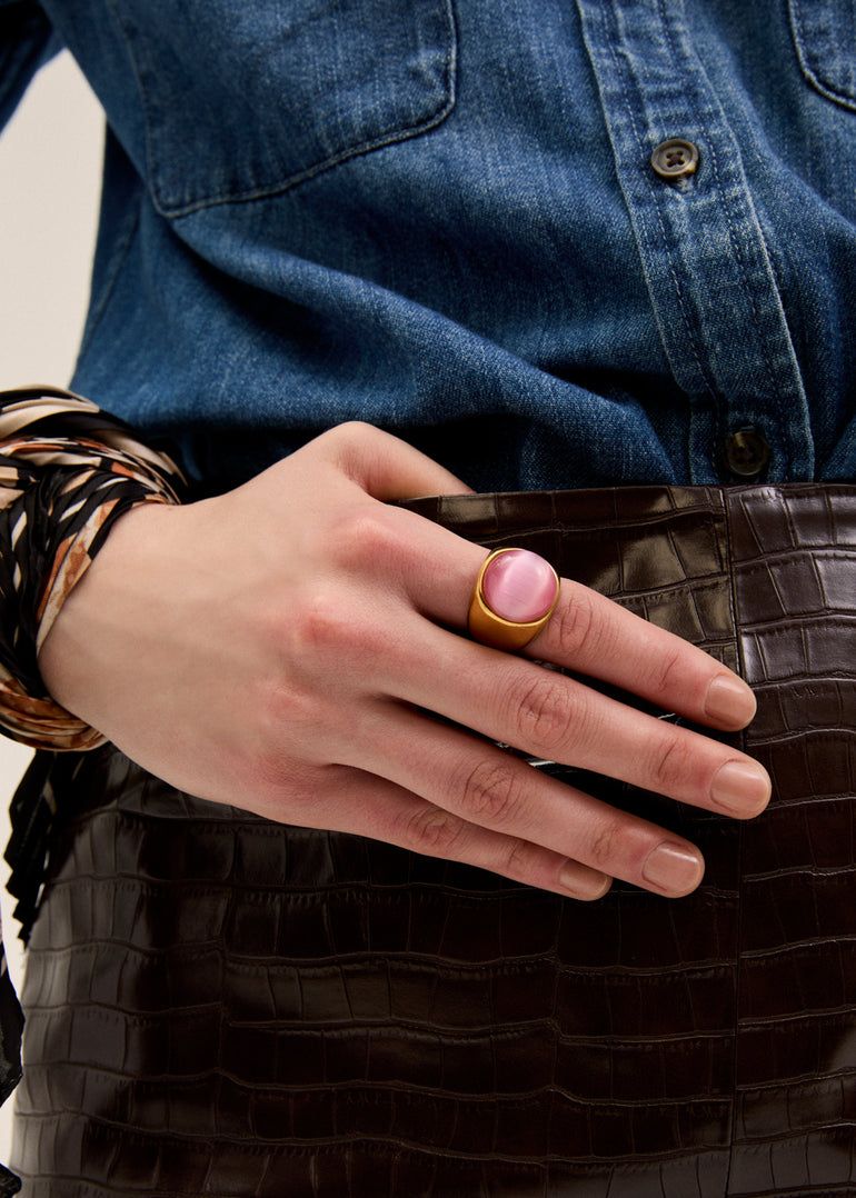 NALì - ANELLO MINA OVER ACC.INO. ORO PIETRA Sku: EMAN0414