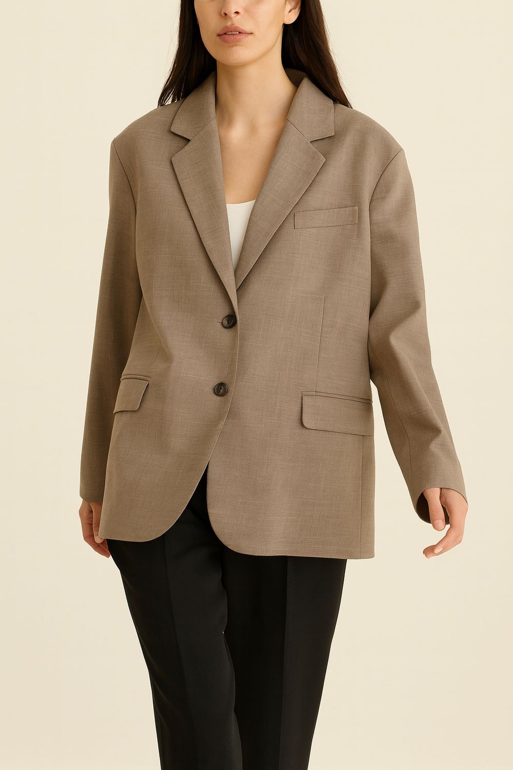 VICOLO - giacca over TF1582 - Tortora VICOLO - giacca over TF1582 - Tortora