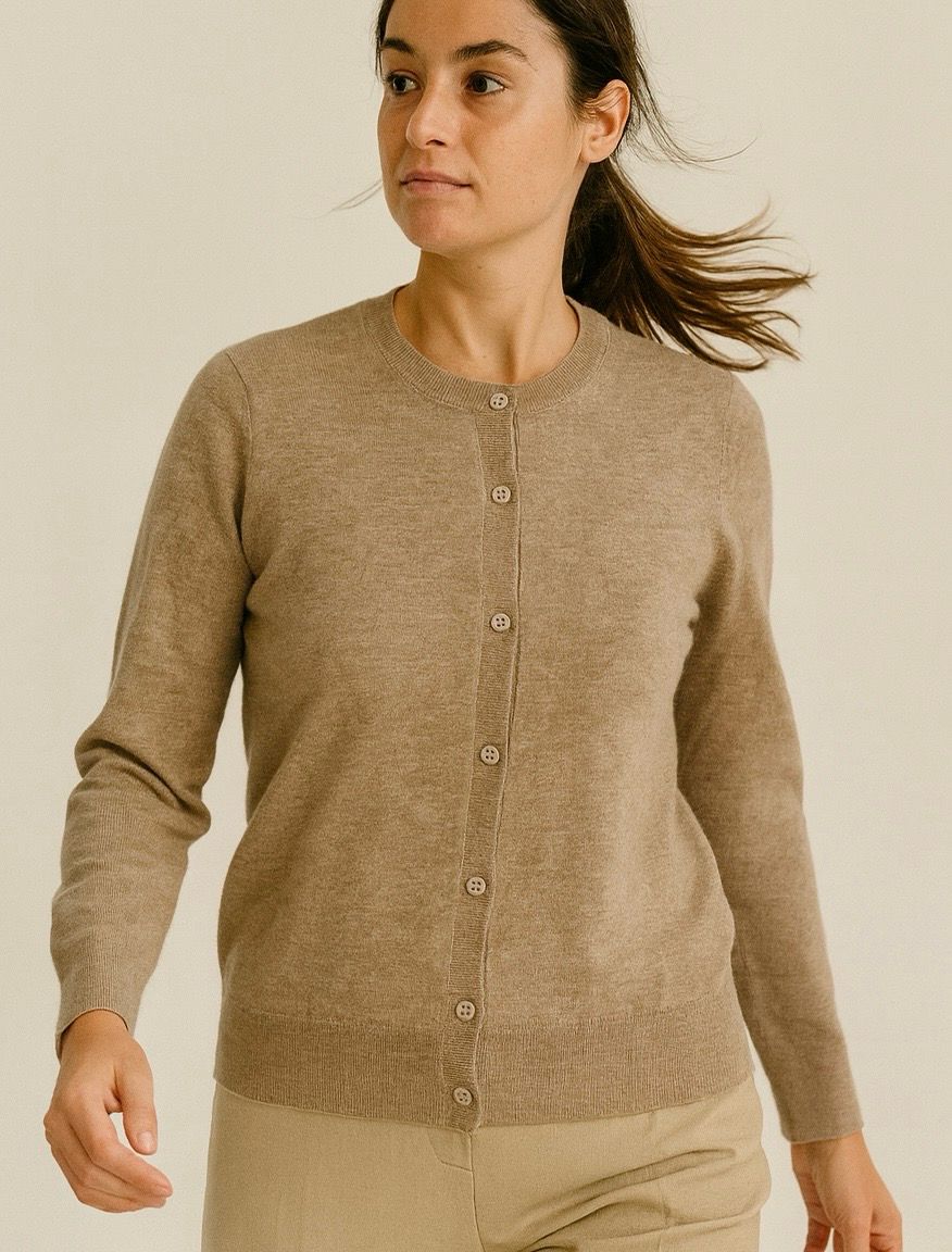 VICOLO - giacchiamo in maglia in pura lana 22002F - cacha