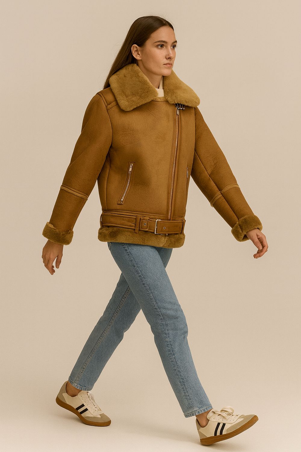 VICOLO - giacca in ecomontone TF0091 - camel