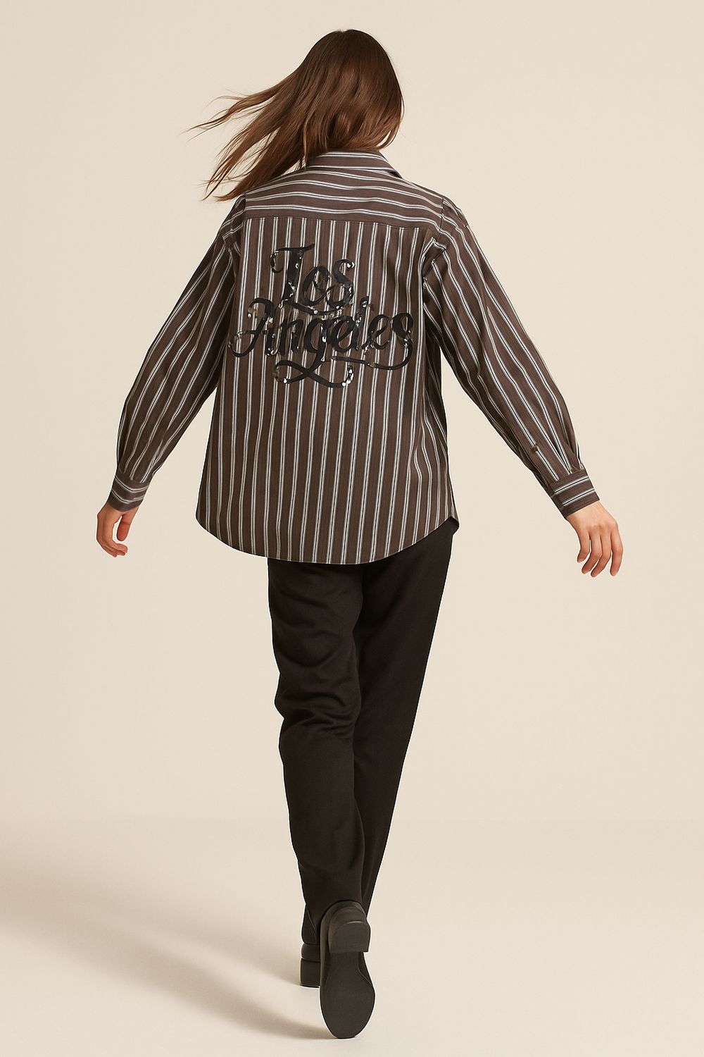 VICOLO - camicia vintage RF0078 - moro/celeste VICOLO - camicia vintage RF0078 - moro/celeste